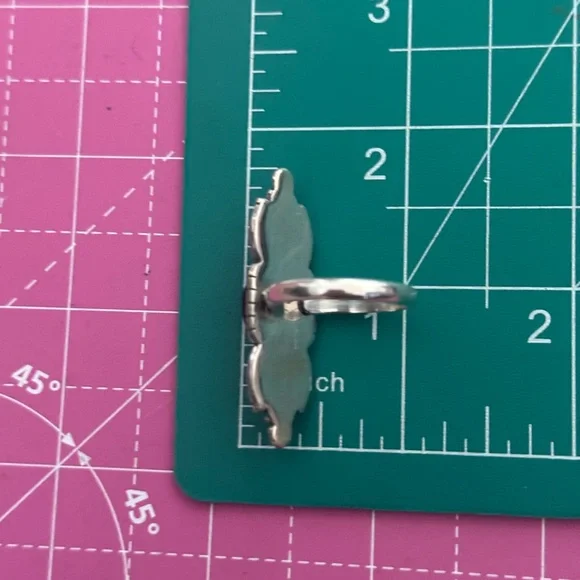 Phosphosiderite & Amethyst Southwestern Sterling Silver Ring - Picture 4 of 6